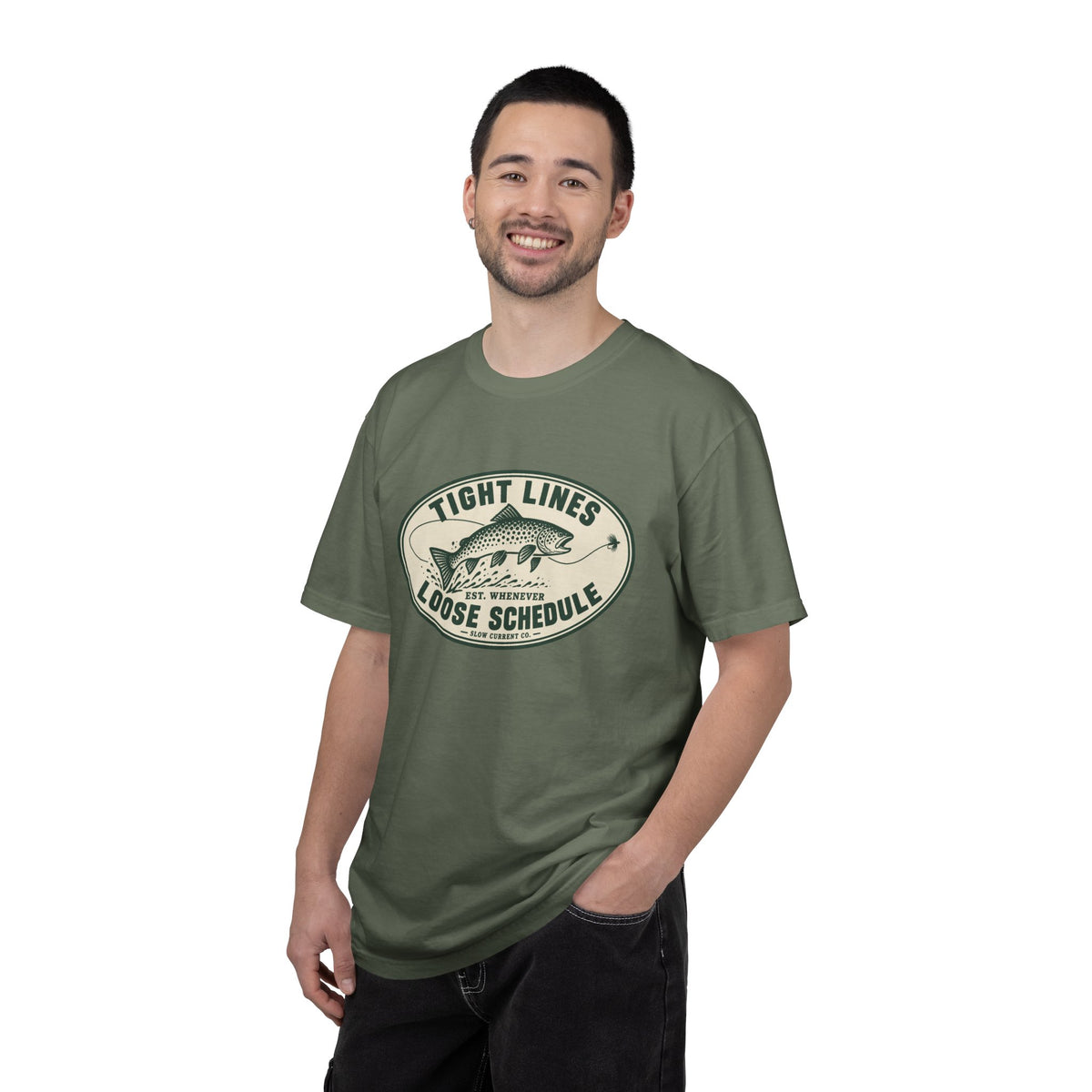 Tight Lines, Loose Schedule Fly Fishing T-Shirt