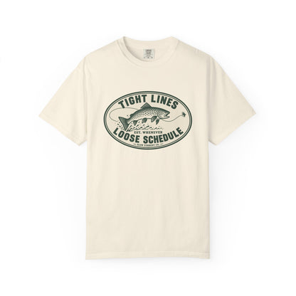 Tight Lines, Loose Schedule Fly Fishing T-Shirt