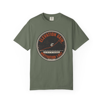 Elevation Gain, Motivation Lost Hiking T-Shirt